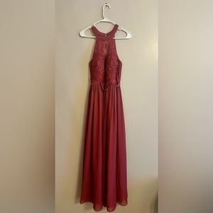 Burgundy JJ House Bridesmaid dress